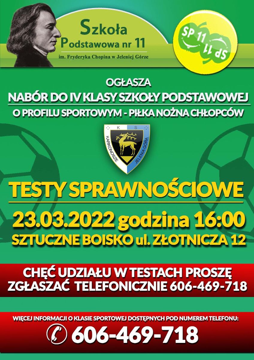 Jelenia Góra: Nabór do klasy sportowej