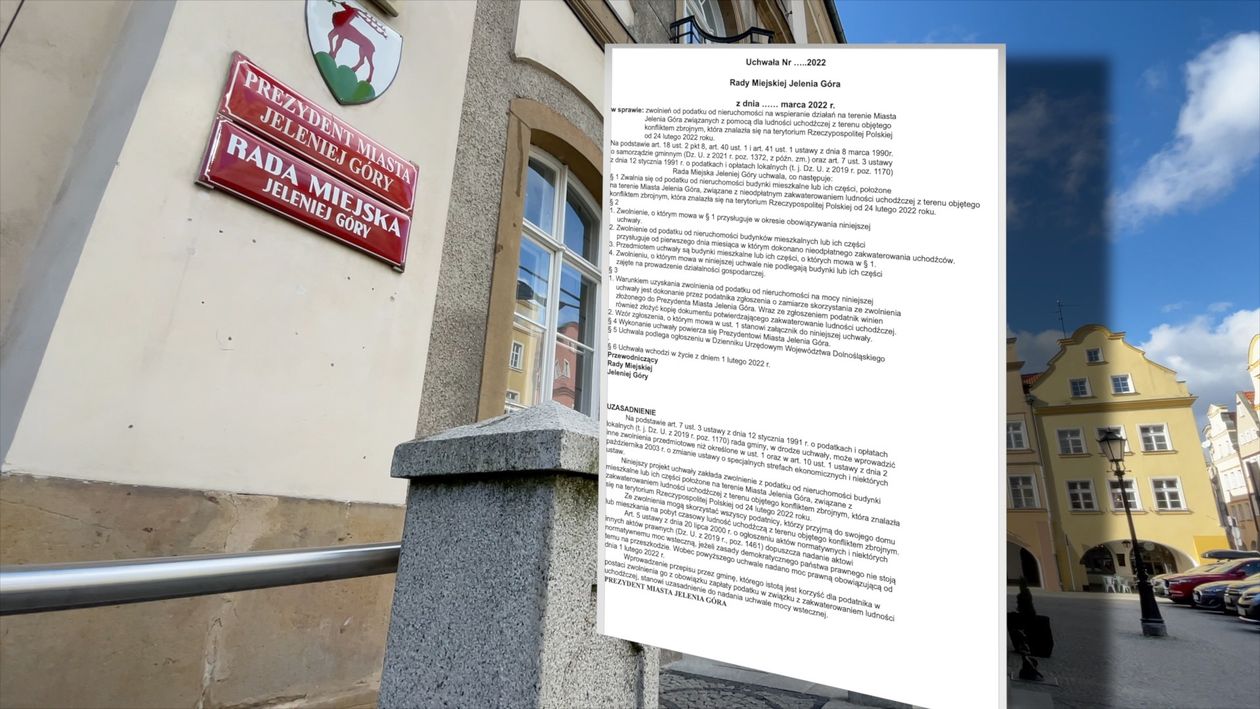 Jelenia Góra: Zwolnienie z podatku przyjmujących uchodźców