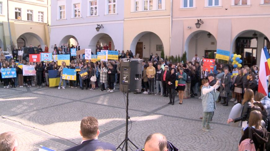 Jelenia Góra: Wiec poparcia dla Ukrainy