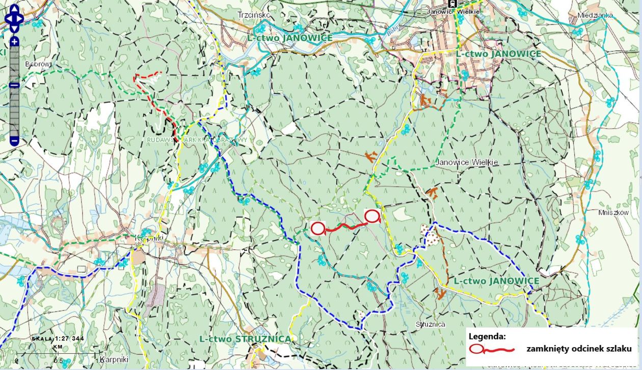 Janowice Wielkie: Utrudnienia w Rudawach
