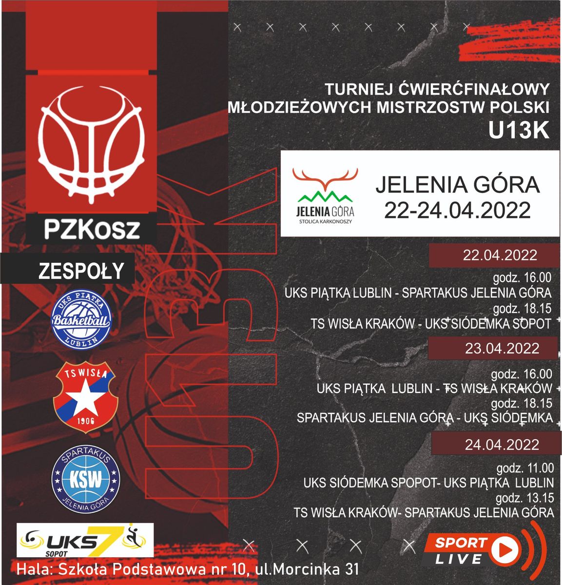 Jelenia Góra: Spartakus gospodarzem turnieju ćwierćfinałowego
