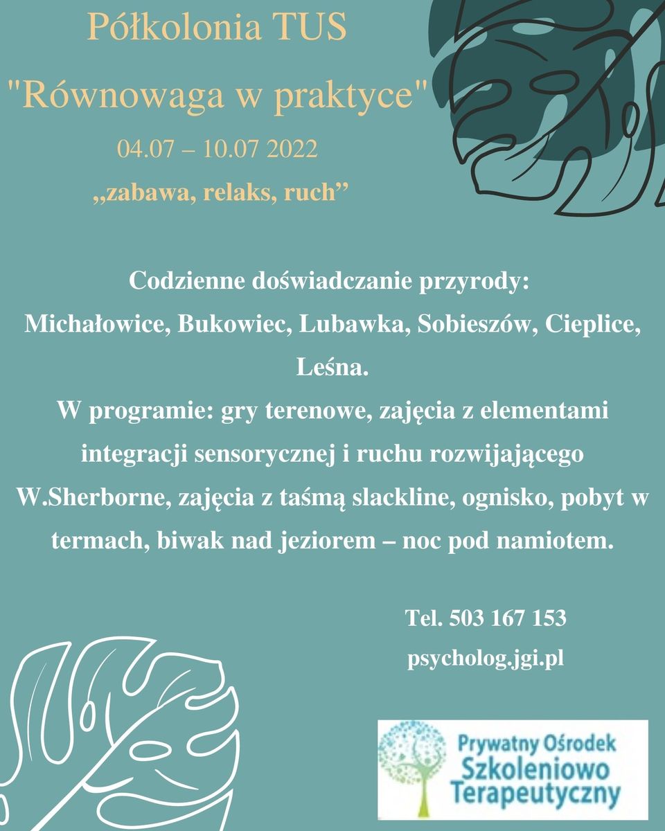 Powiat: Półkolonia TUS „Równowaga w praktyce”