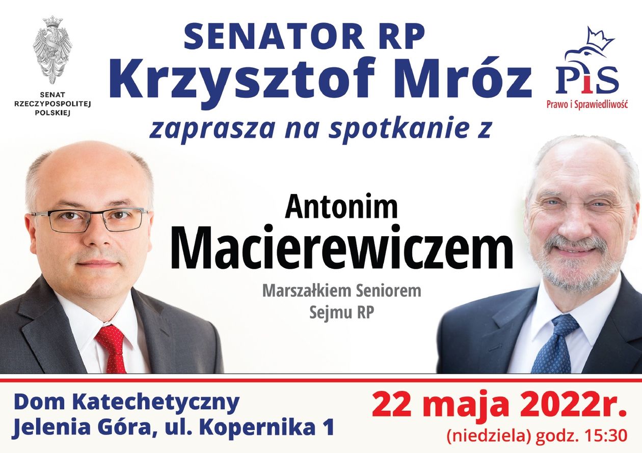 Jelenia Góra: W niedzielę spotkanie otwarte z Antonim Macierewiczem
