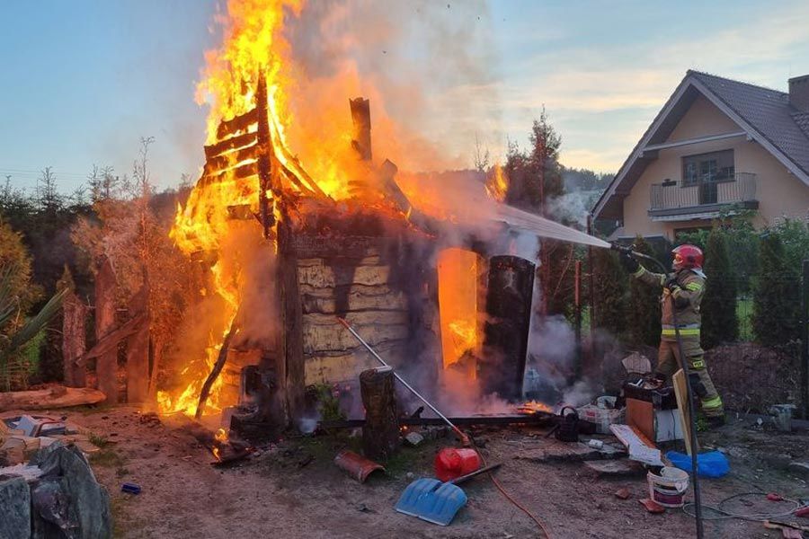 Kamienna Góra: Pożar sauny