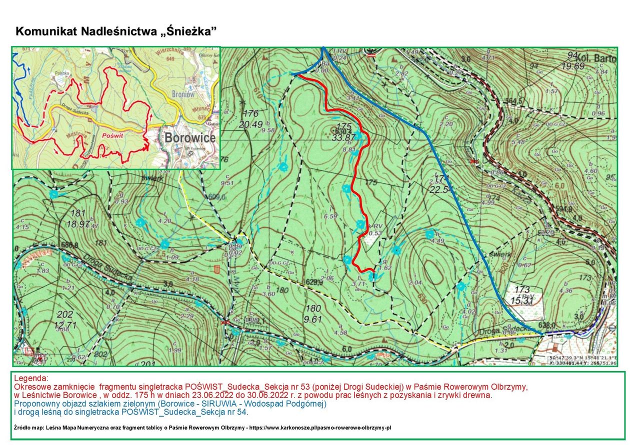 Powiat: Czasowe zamkniecie singletracka
