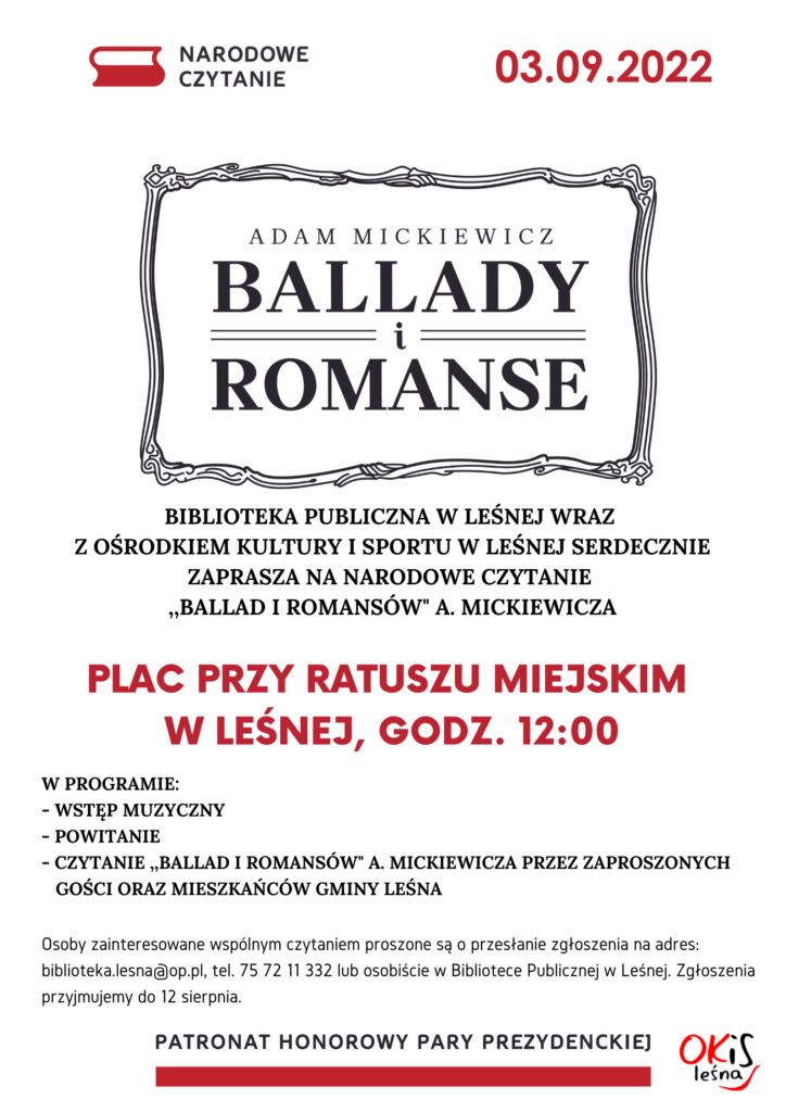 Leśna: Narodowe czytanie