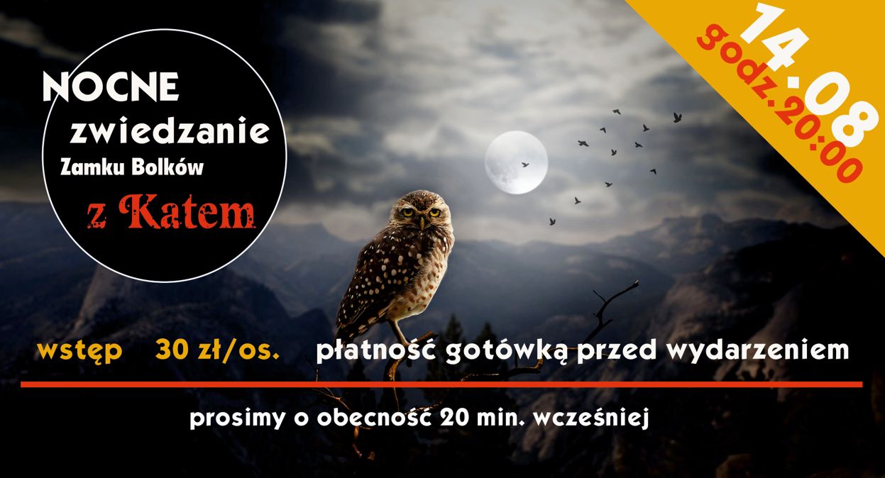 Jelenia Góra/Bolków: Nocne zwiedzanie zamku w Bolkowie – dzisiaj
