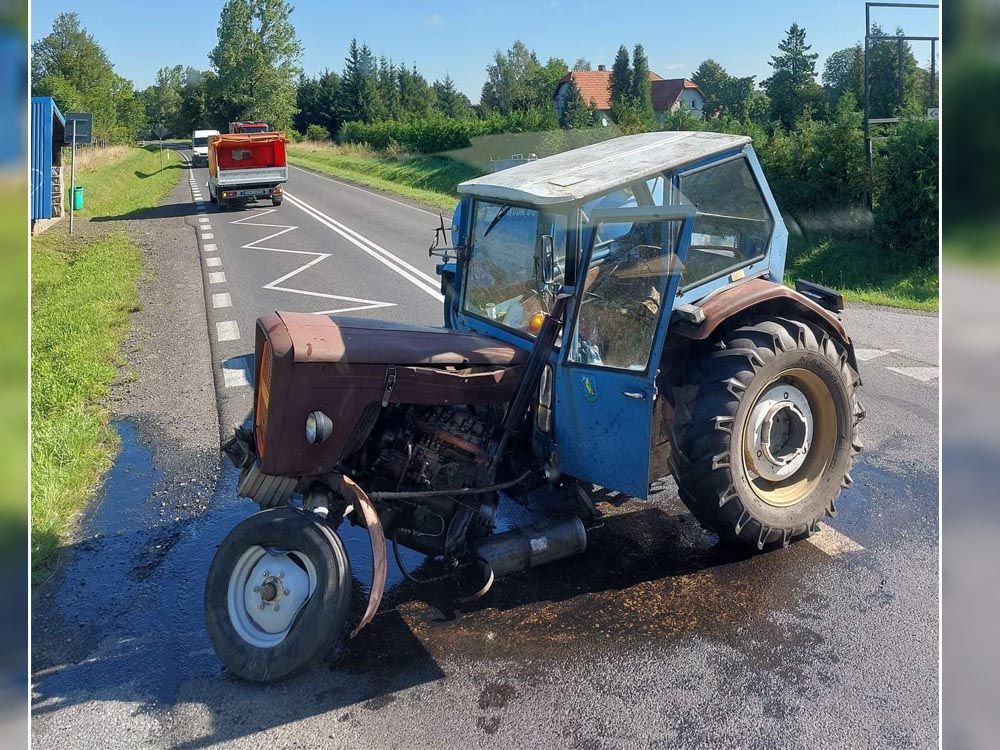 Region: Kolizja z udziałem ciągnika