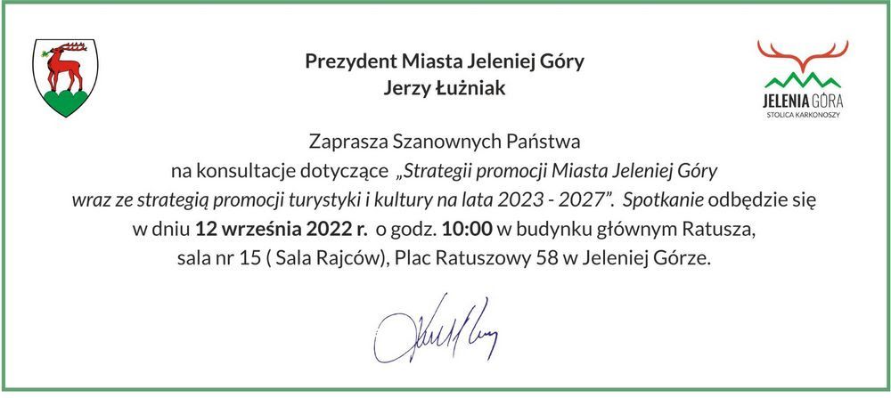 Jelenia Góra: Zapraszają na konsultacje ws. promocji miasta