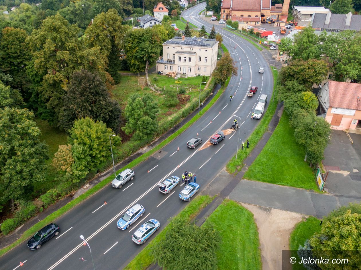 Jelenia Góra: Zderzenie z udziałem policyjnego quada