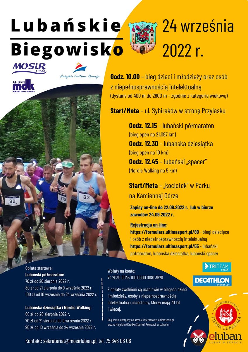 Lubań: Biegowisko w sobotę