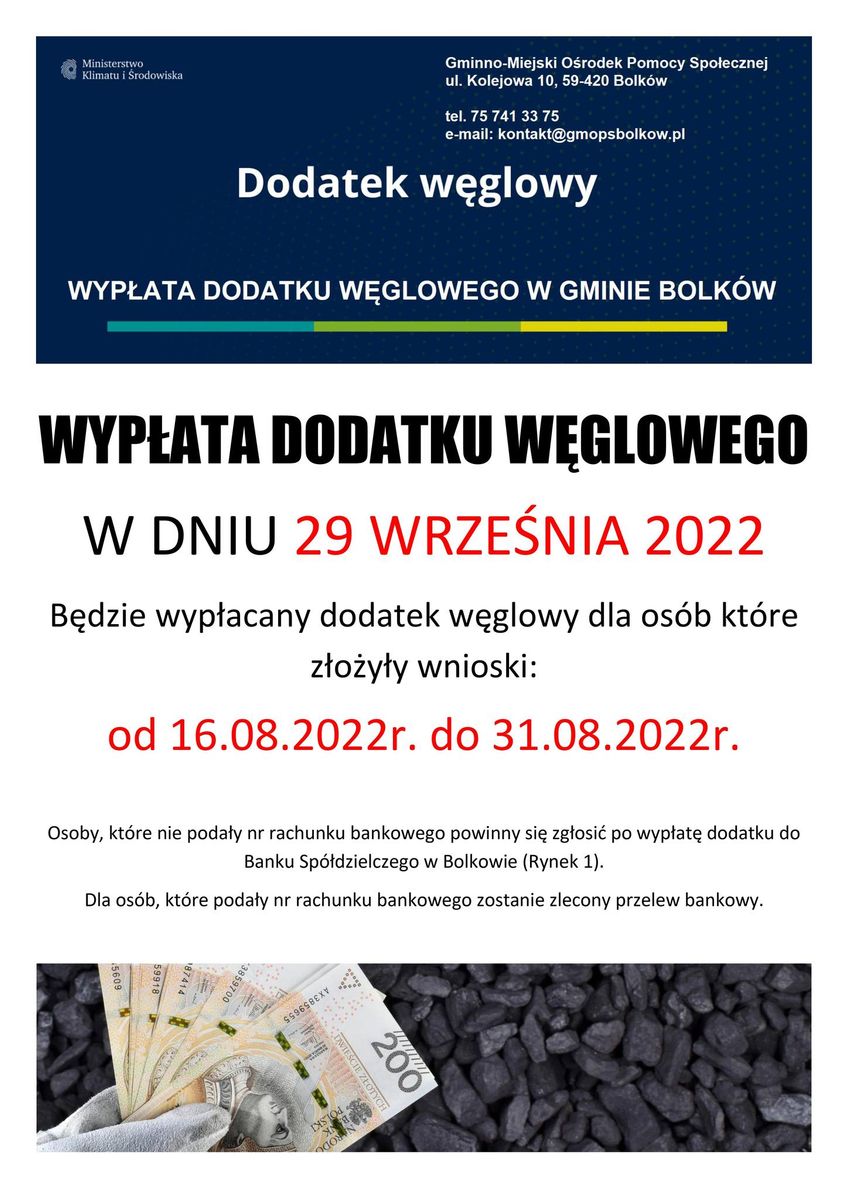 Bolków: Będą wypłaty dodatku