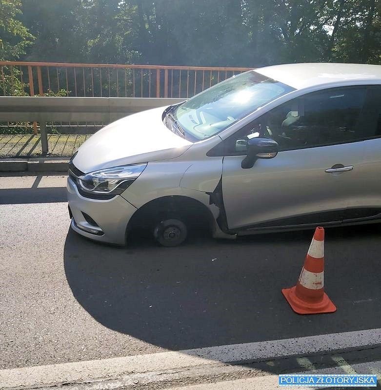 Złotoryja: Z auta odpadło koło
