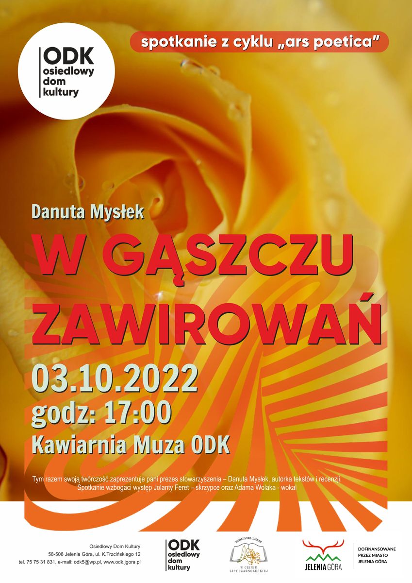 Jelenia Góra: Ars poetica z Danutą Mysłek