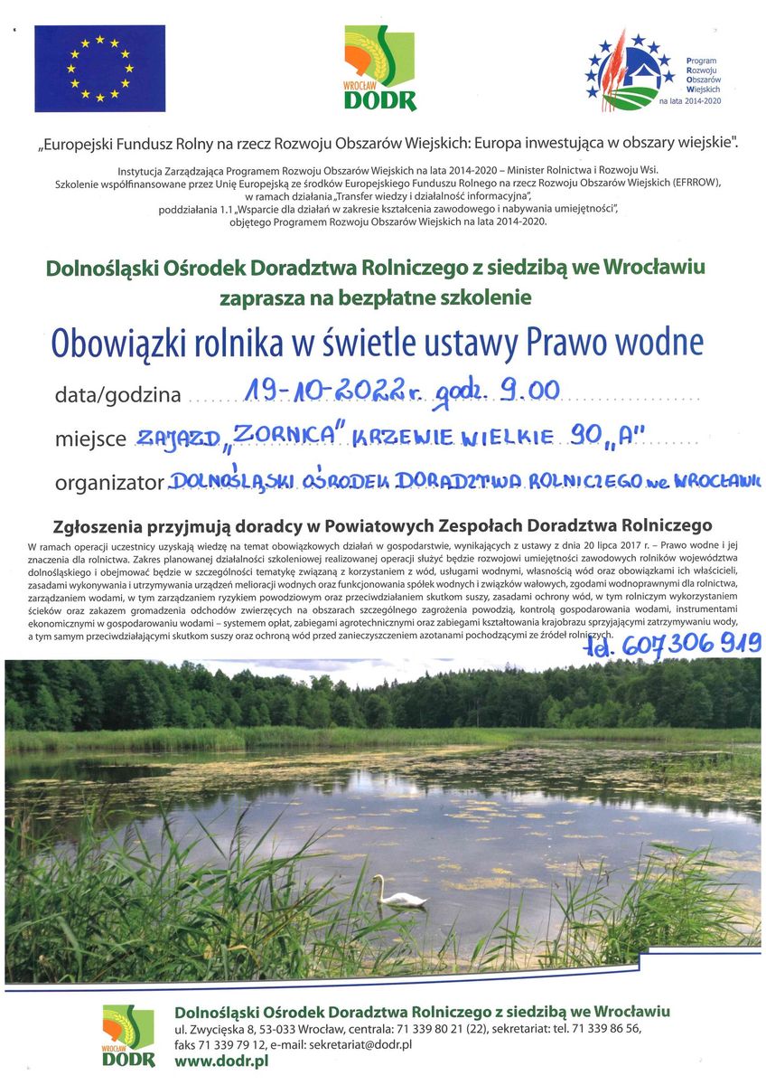 Region: Skolenie dla rolników