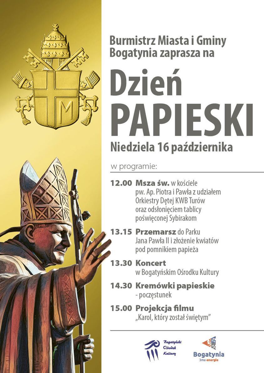 Bogatynia: Wkrótce Dzień Papieski