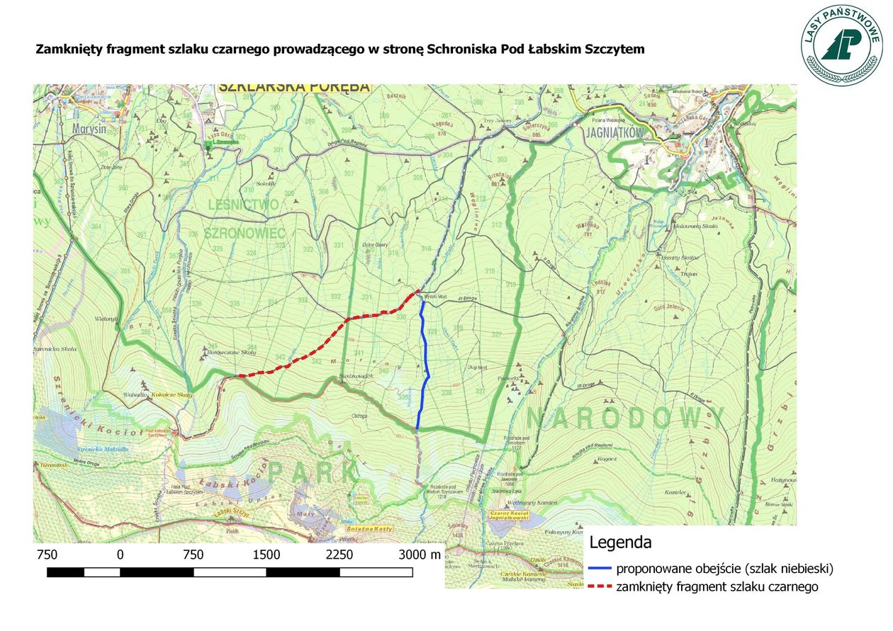 Karkonosze: Zamkniety czarny szlak