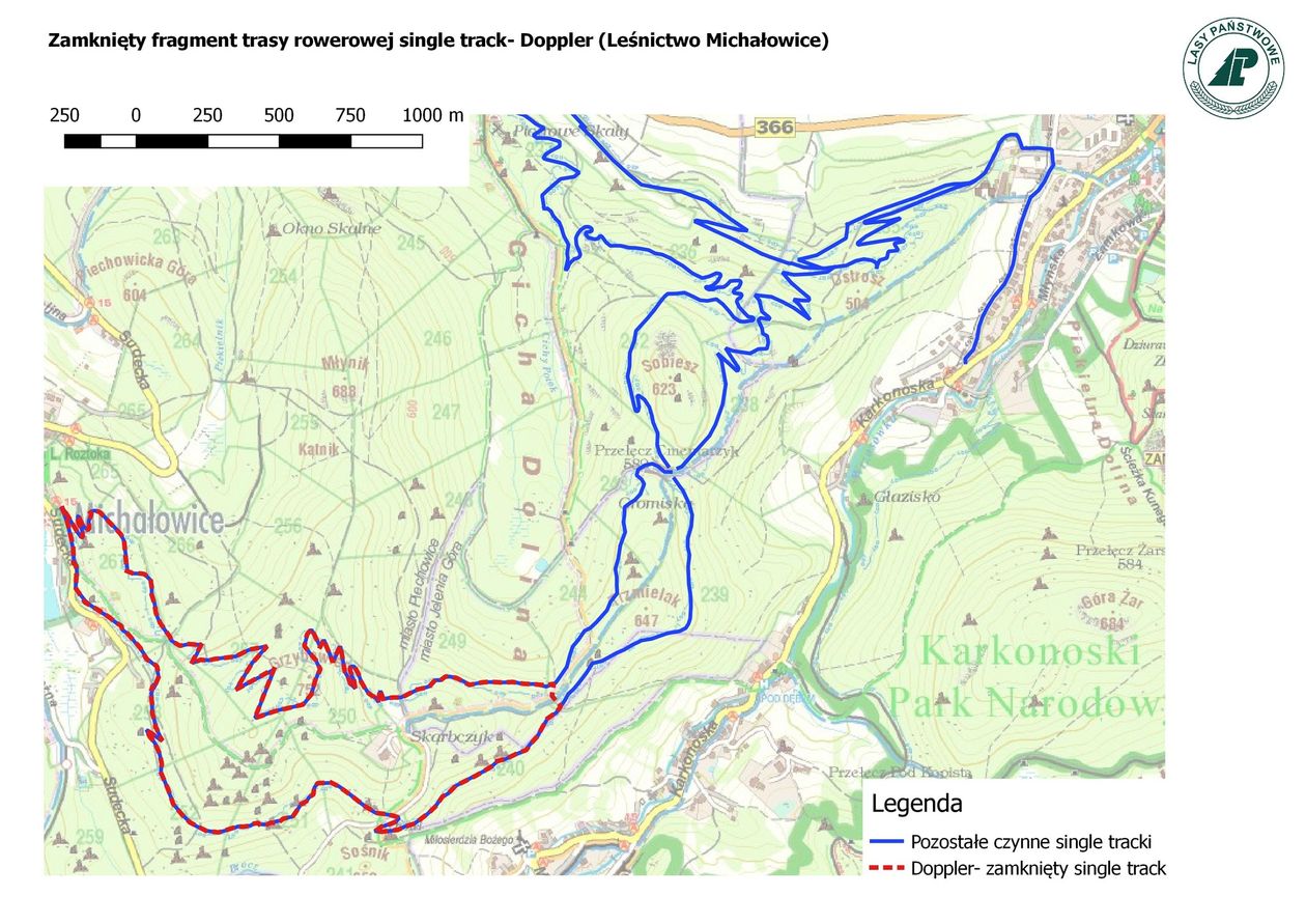 Powiat: Zamknięty single track