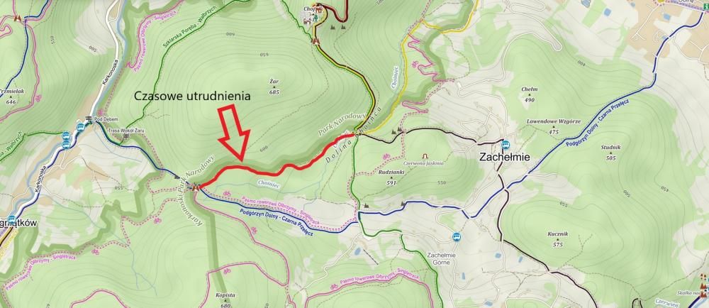 Powiat: Czasowe utrudnienia pod Chojnikiem