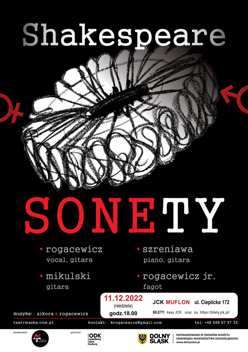 Jelenia Góra: Sonety Szekspira – w JCK Muflon