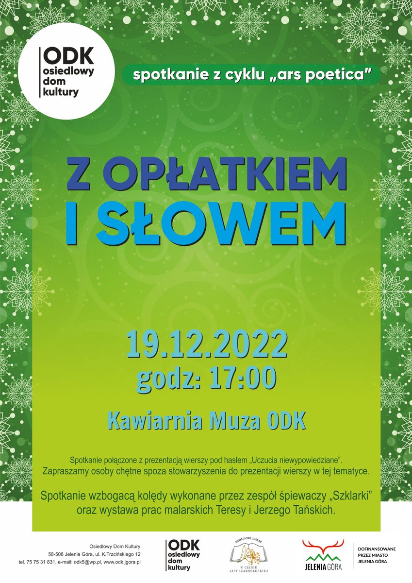 Jelenia Góra: Ars poetica „Z opłatkiem i słowem”