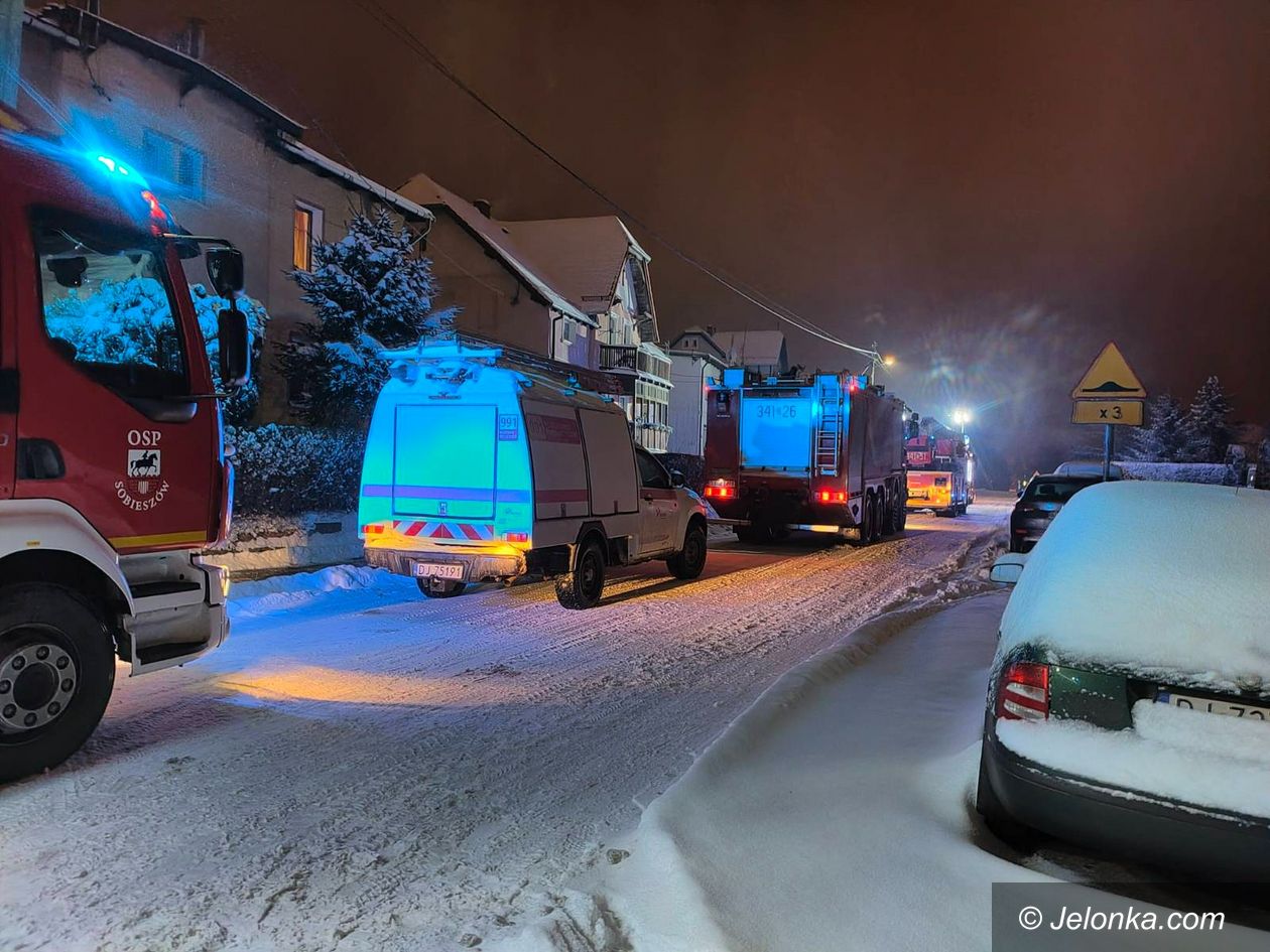 Cieplice: Pożar  od kominka