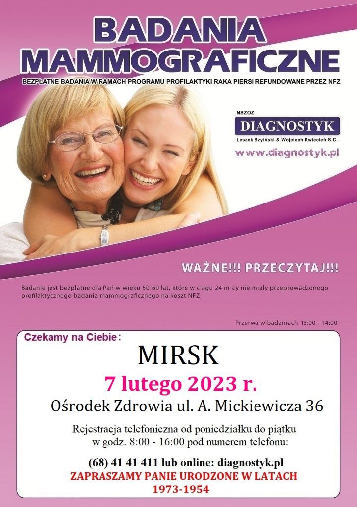 Mirsk: Dla zdrowia kobiet