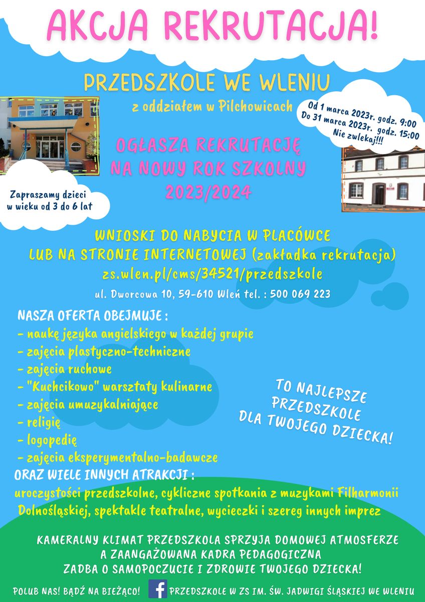Wleń: Nabór do przedszkola