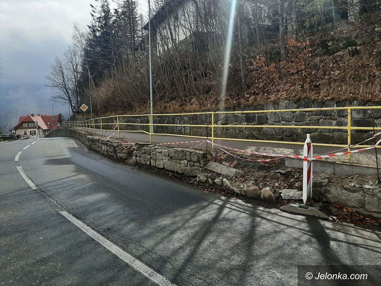 Karpacz: Mur oporowy do naprawy
