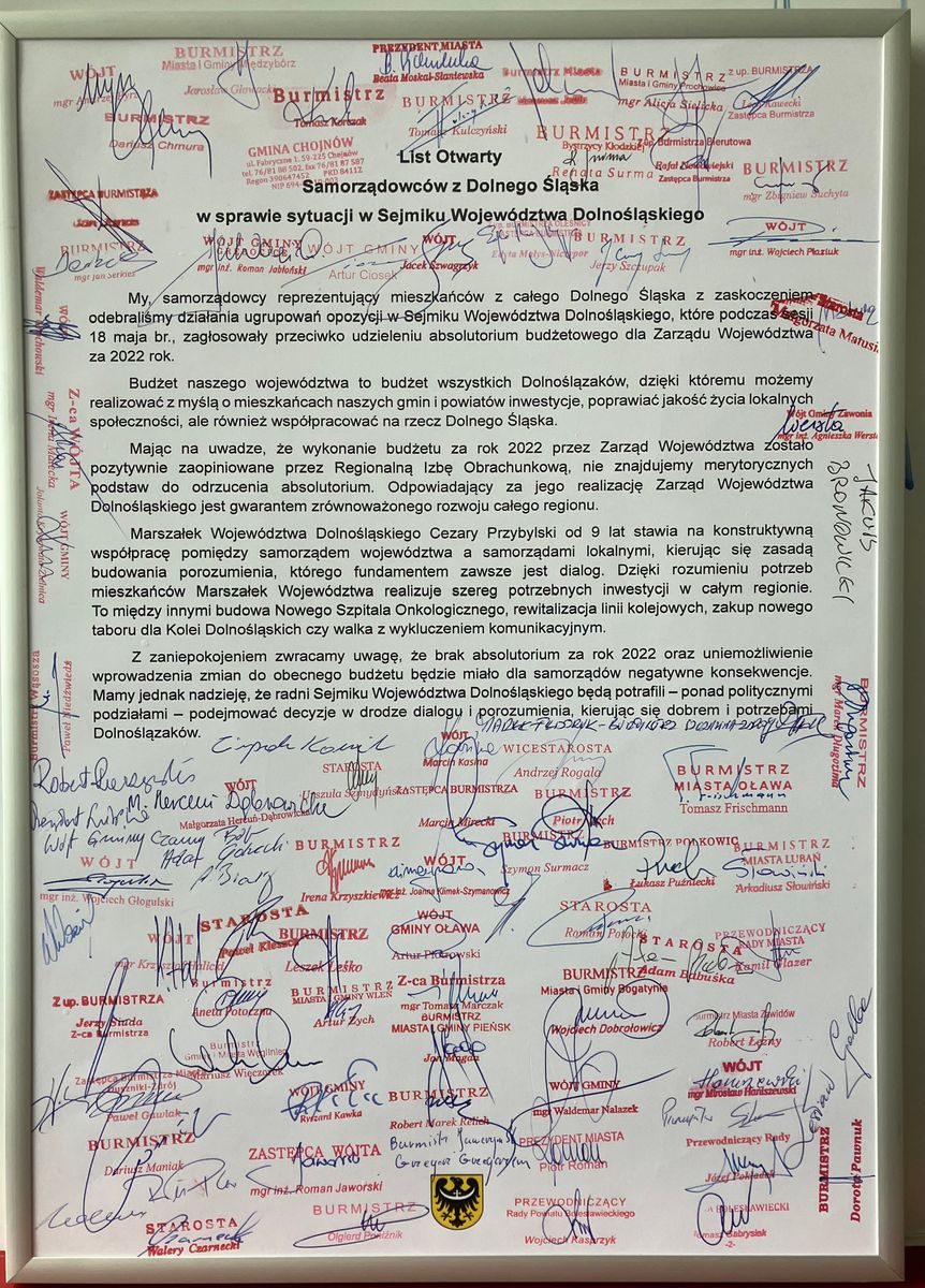 Region: Poparcie dla Marszałka