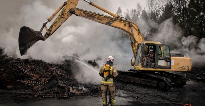 Gmina Złotoryja: Pożar Wilkowie – wciąż trwa dogaszanie