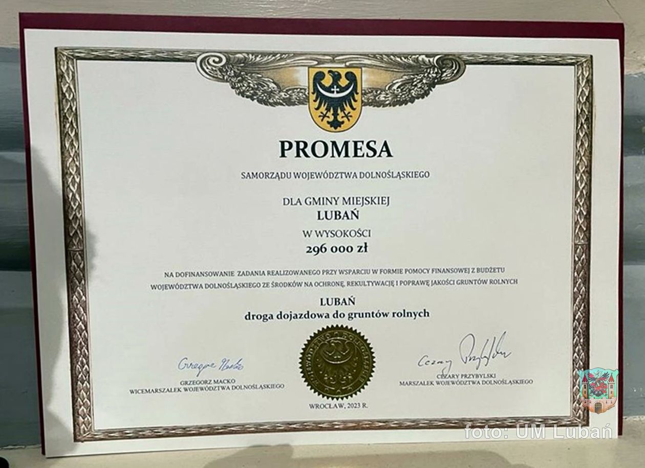 Lubań: Promesa dla Lubania
