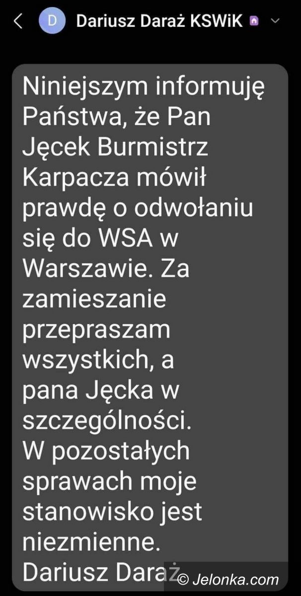Karpacz: Prezes KSWiK przeprasza burmistrza Karpacza