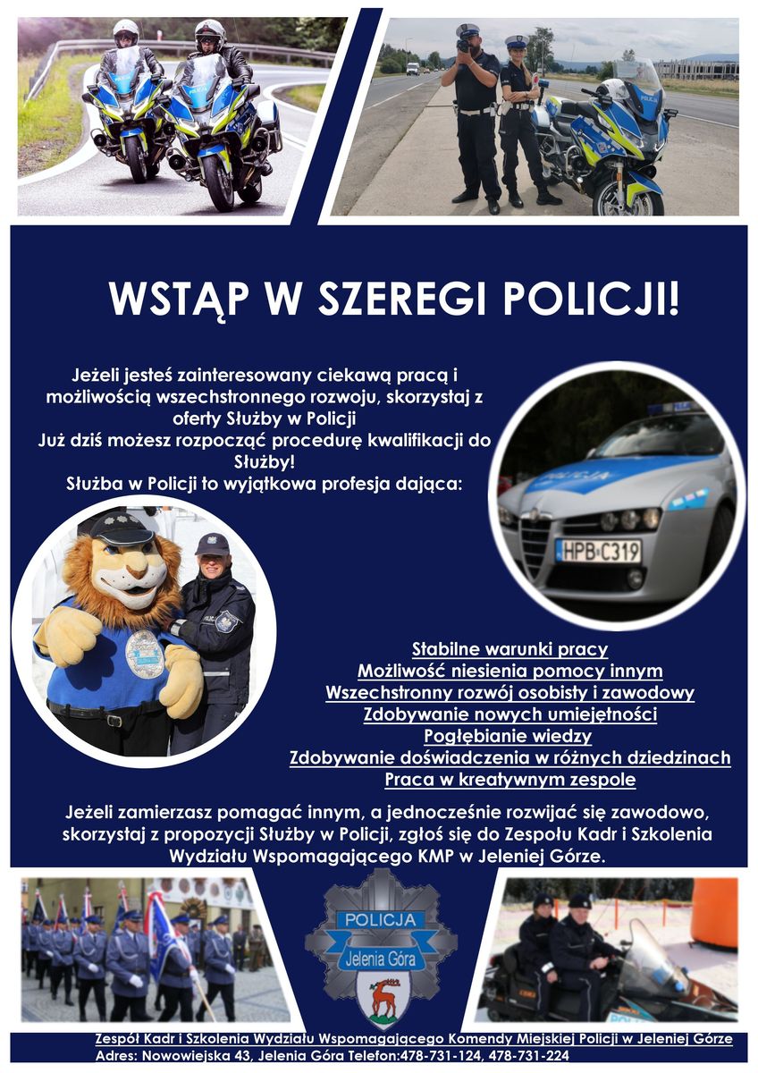 Jelenia Góra: Jest praca w policji