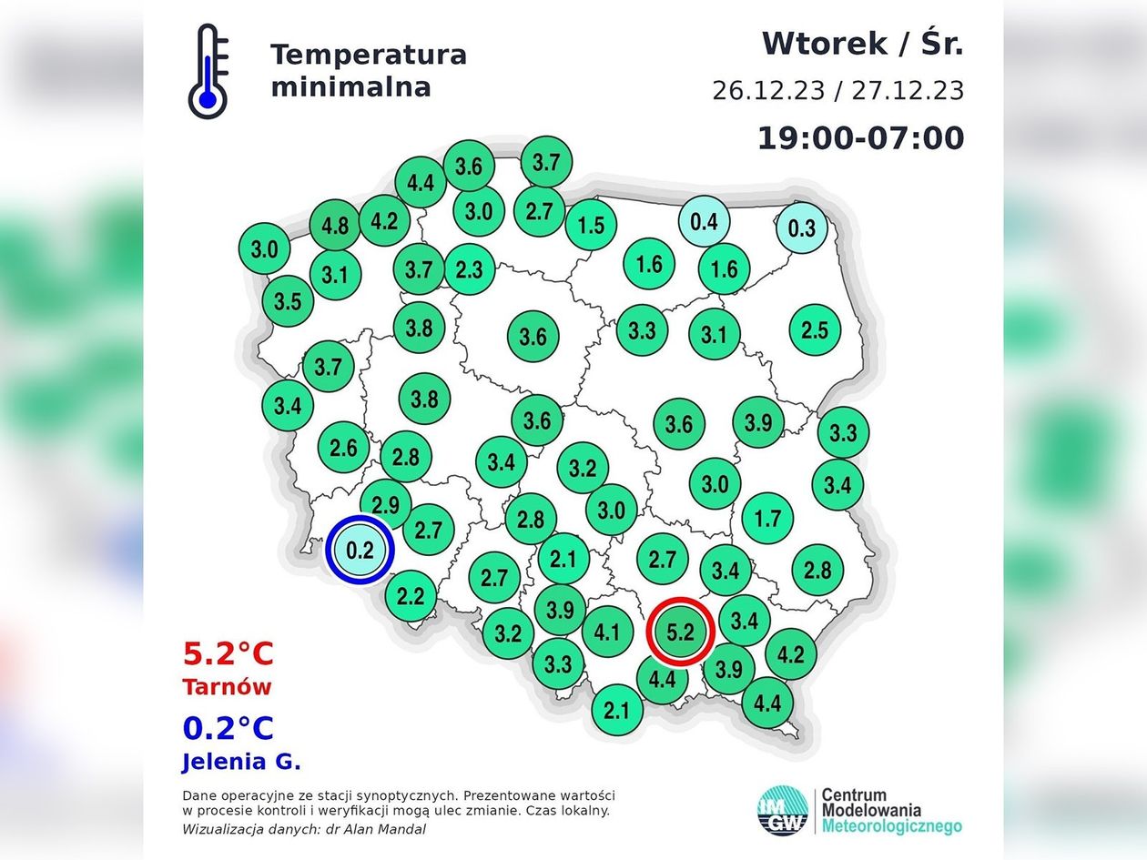 Jelenia Góra: Najchłodniej w Jeleniej Górze