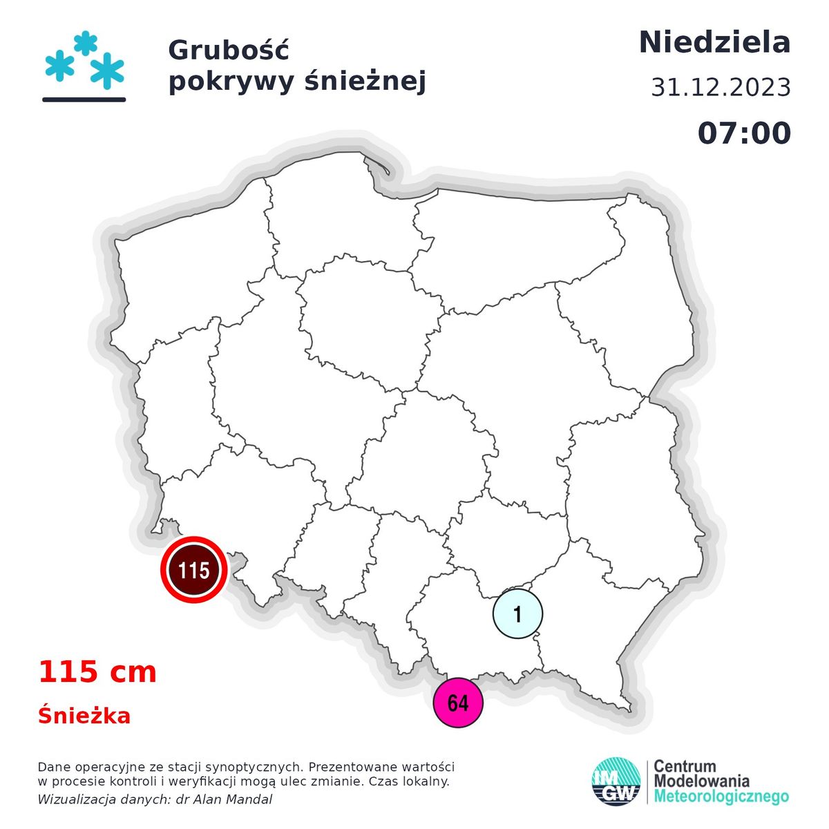 Karkonosze: Na Śnieżce najmocniej i najwięcej