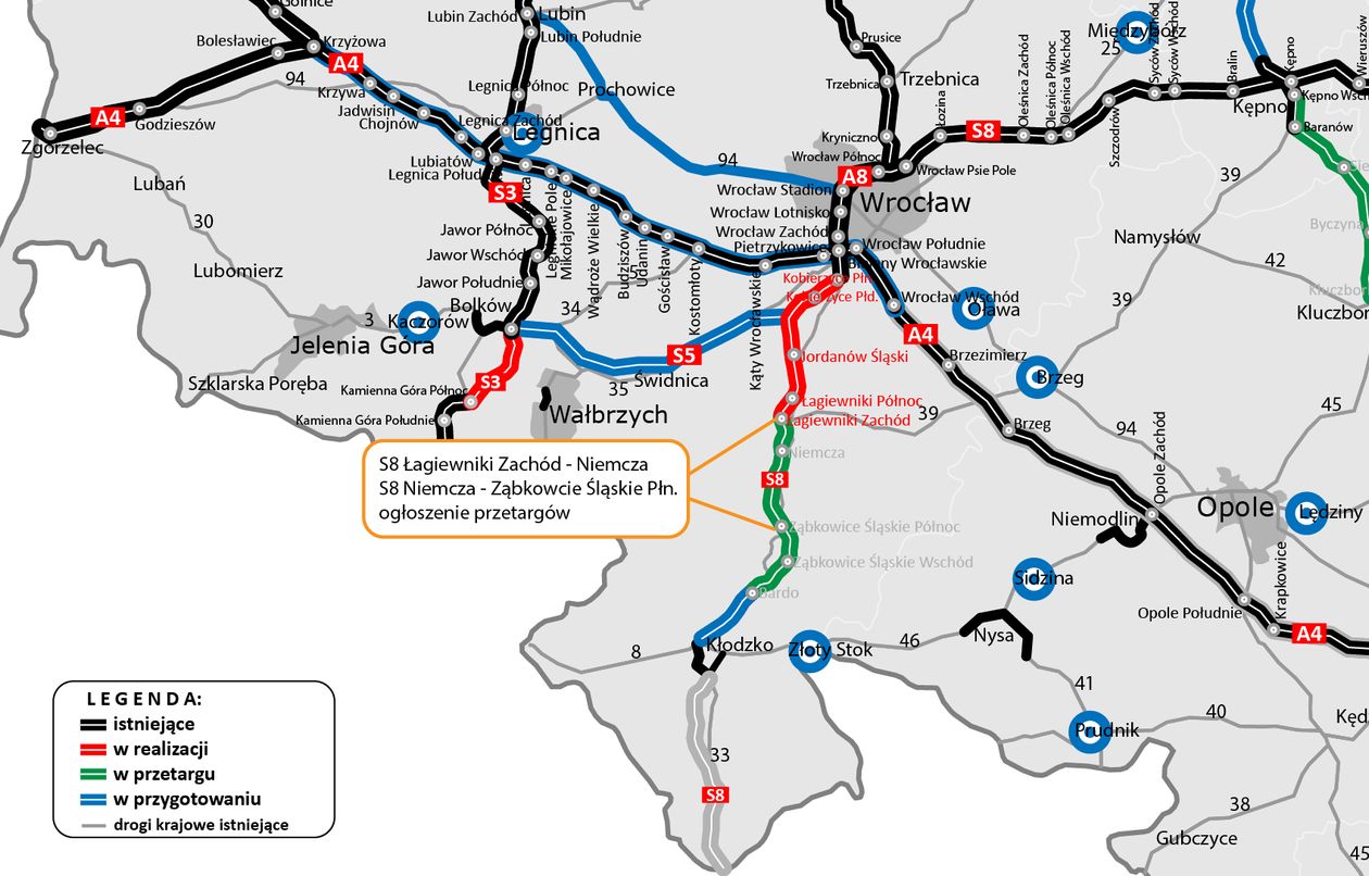 Dolny Śląsk: Przetarg na kolejne odcinki „ekspresówki”
