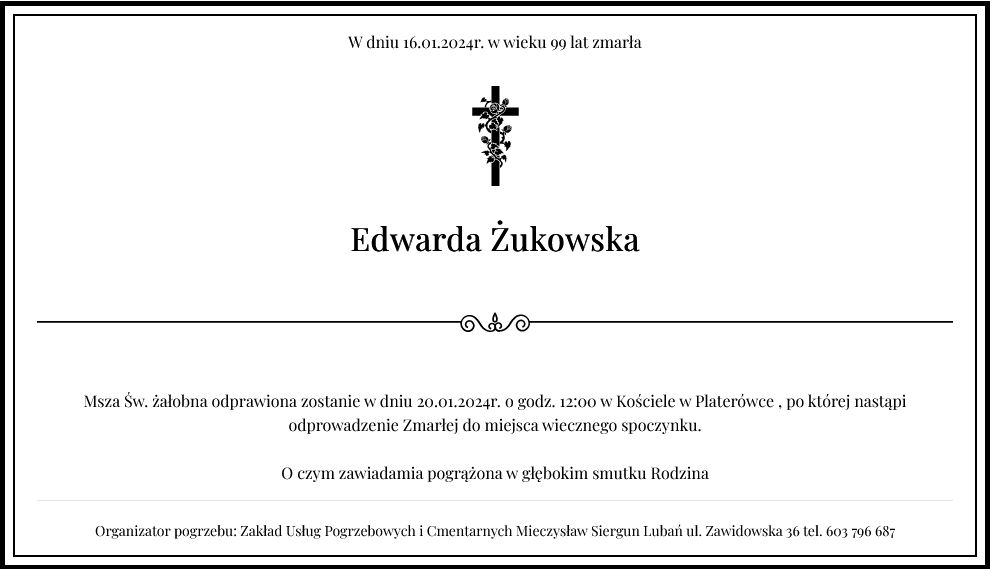 Platerówka: Zmarła ostatnia "Platerówka"