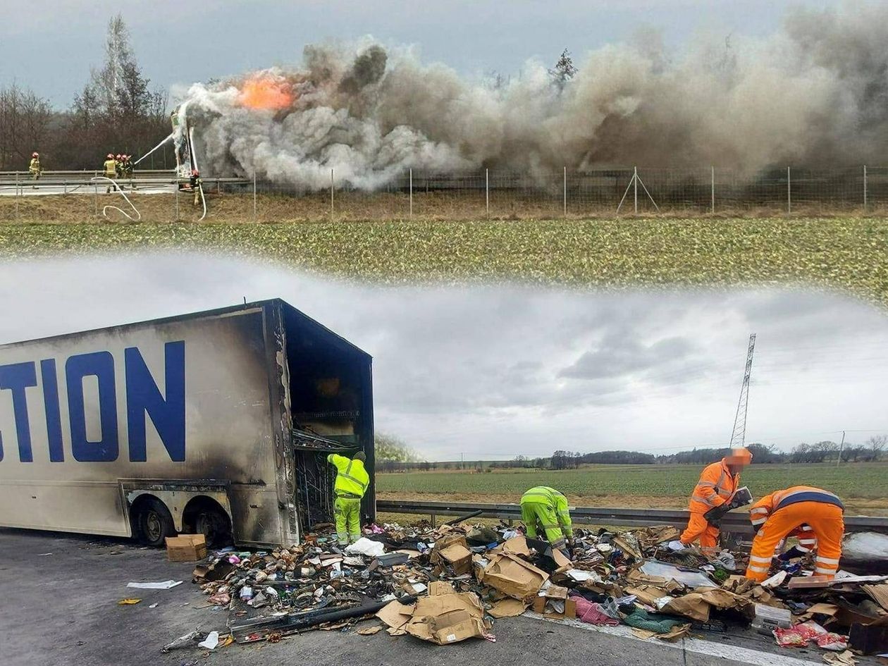 Autostrada A4: Płonęła na autostradzie