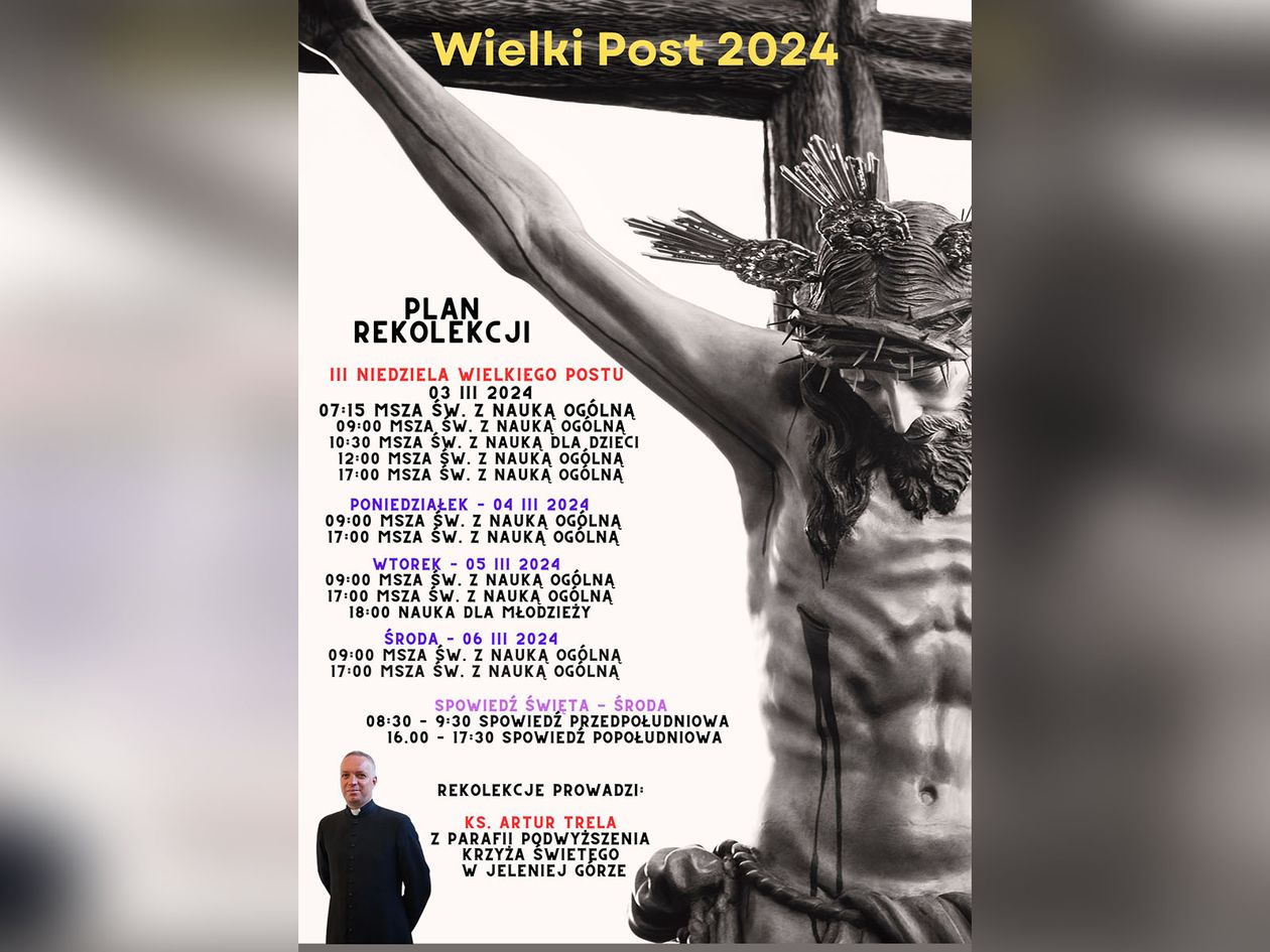 Jelenia Góra: Rekolekcje od niedzieli do środy