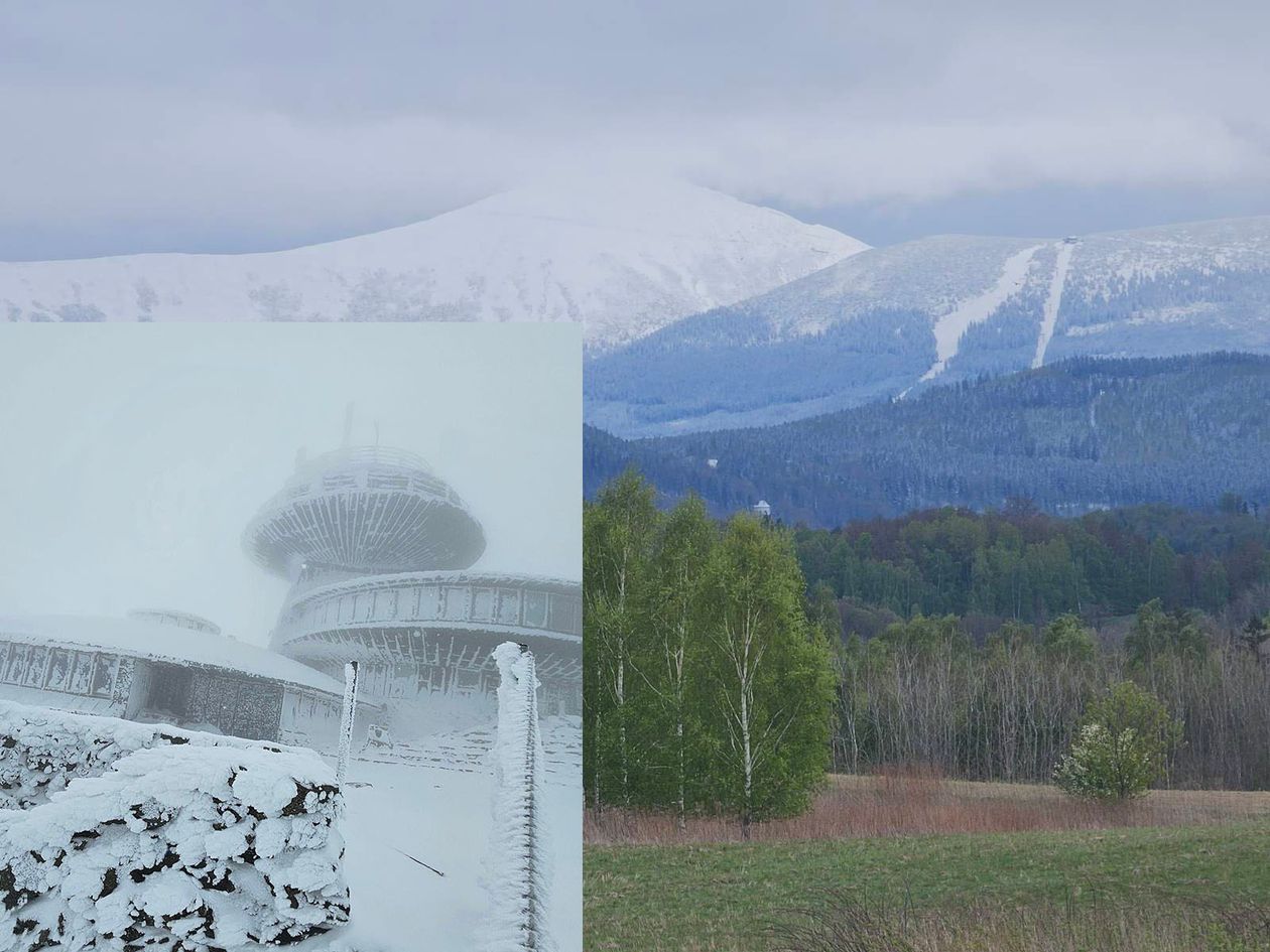 Karkonosze: Jelenia Góra zielona, Śnieżka biała