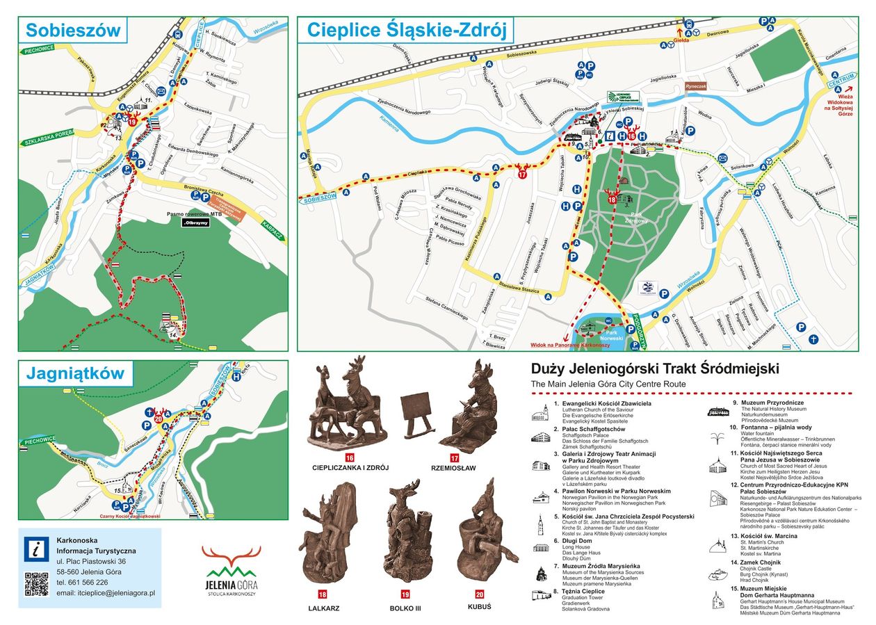 Jelenia Góra: Nowe mapki z jelonkami