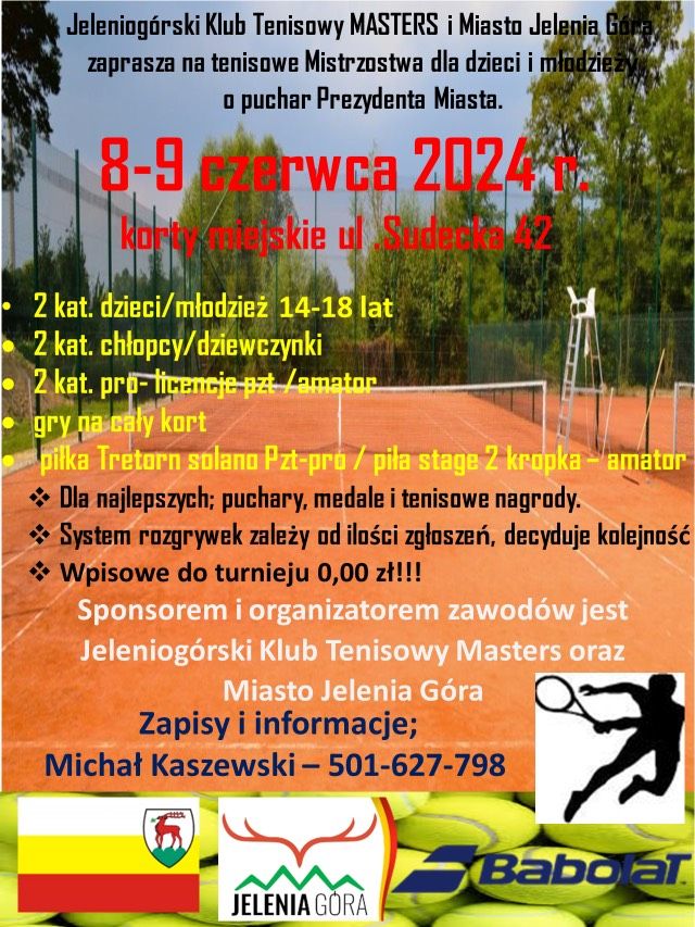 Jelenia Góra: Zbliżają się Tenisowe Mistrzostwa Jeleniej Góry