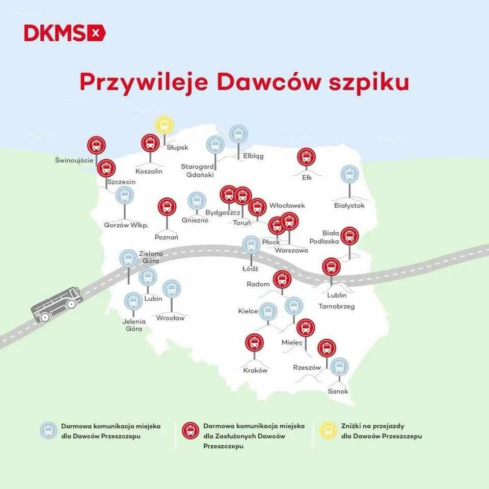 Jelenia Góra: Darmowe autobusy dla dawców szpiku