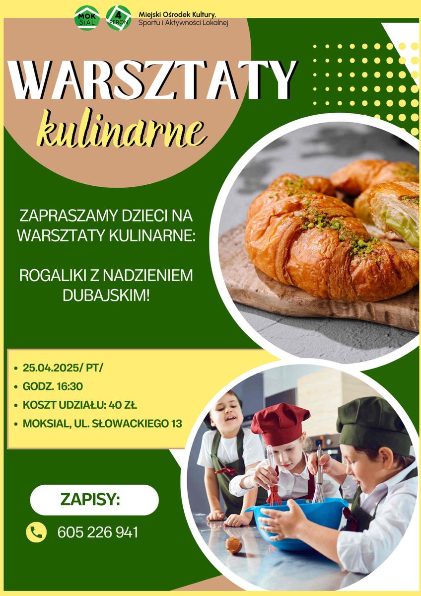 Szklarska Poręba: Warsztaty kulinarne – rogaliki z dubajskim nadzieniem