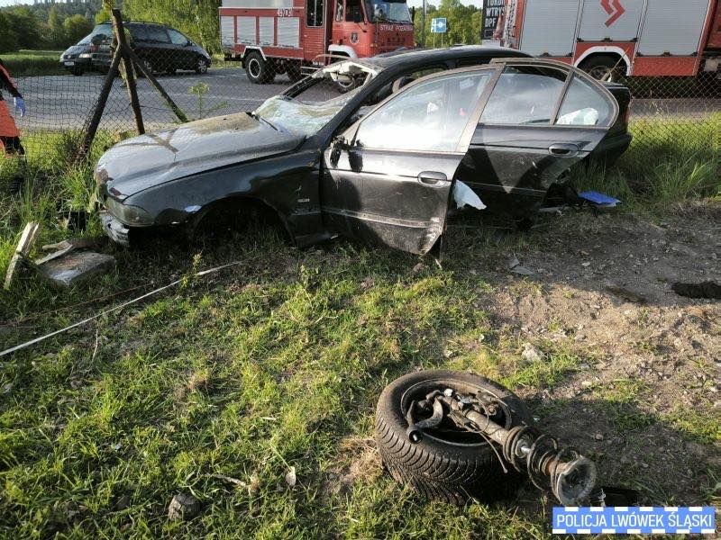 Włodzice Wielkie: Się spieszył i dachował