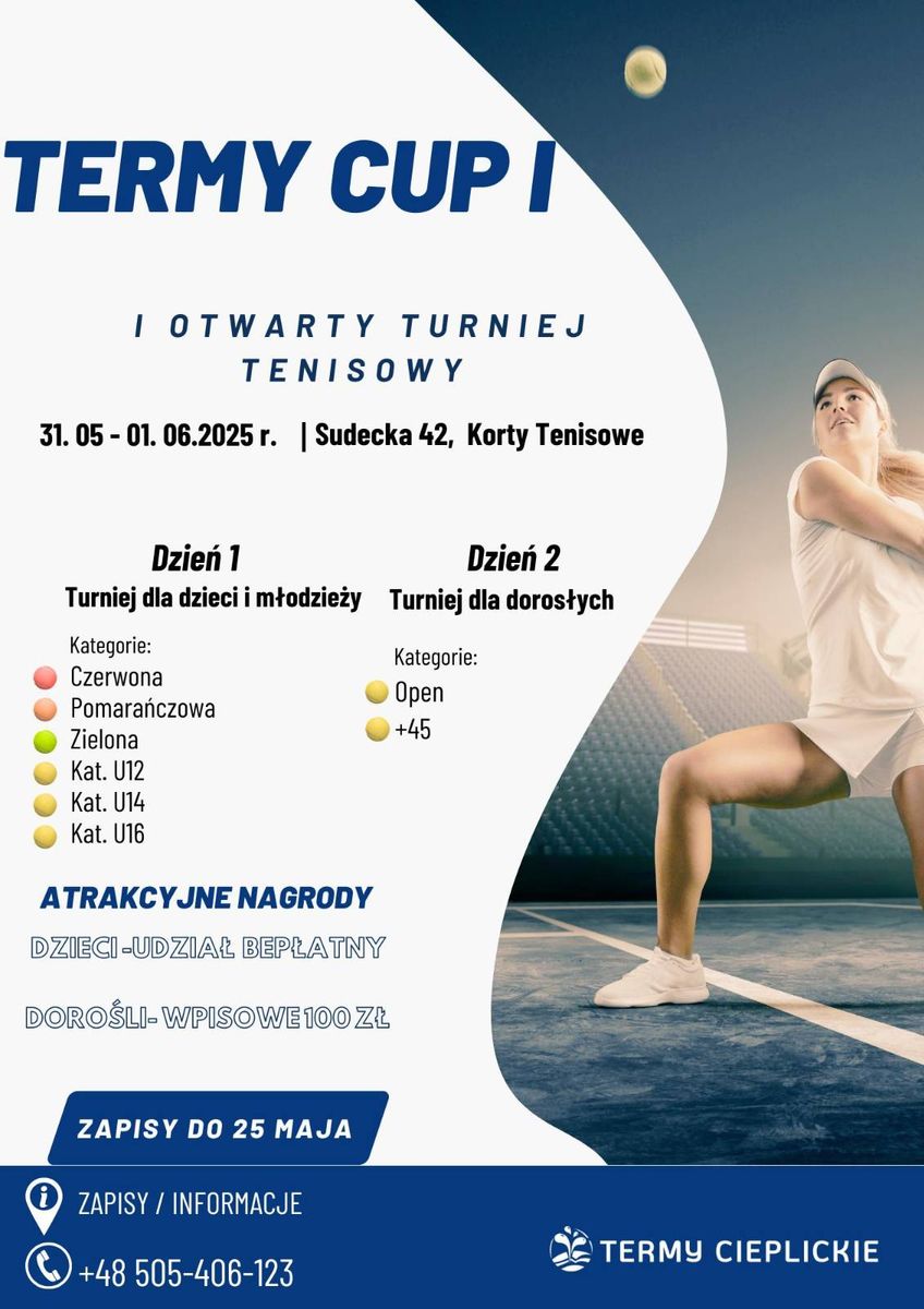 Jelenia Góra: Turniej tenisowy Termy Cup w Jeleniej Górze