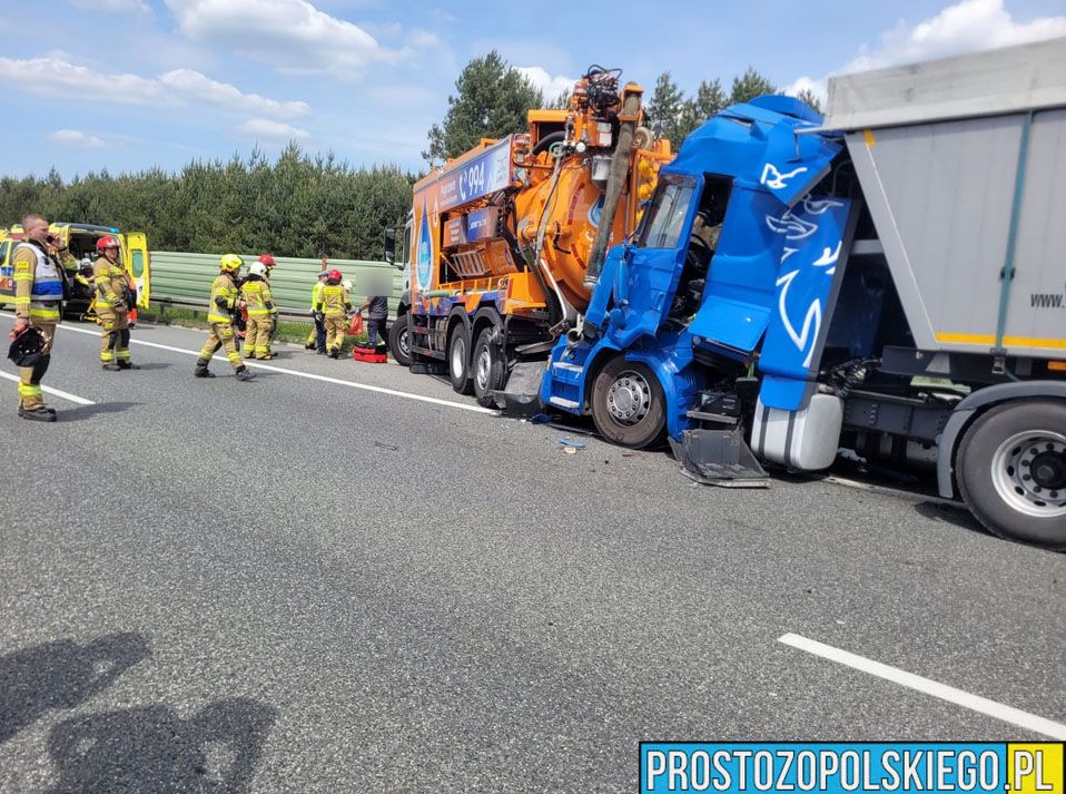 Autostrada A4: Nowy samochód Wodnika brał udział w wypadku na A4