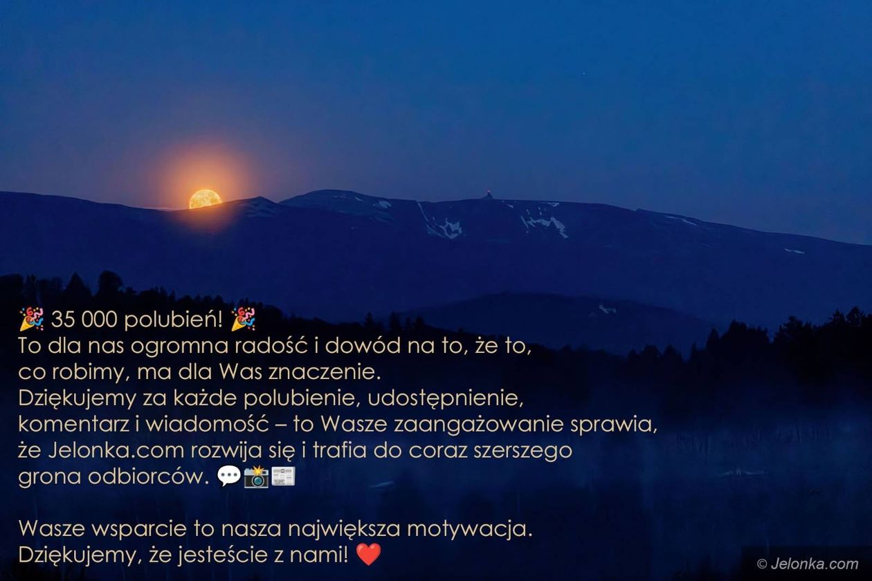 Jelenia Góra: Jest nas już 35 tysięcy na jelonkowym Facebooku – dziękujemy!