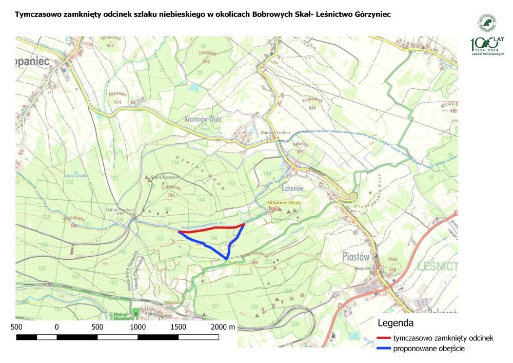 Piechowice: Zamknięcie szlaku przy Bobrowych Skałach